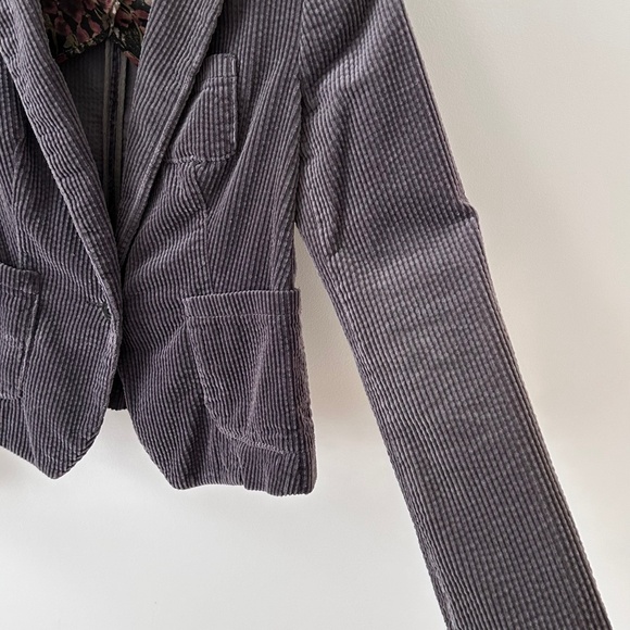Anthropologie Daughters of the Liberation Cotton Corduroy Gray Bromsgrove Blazer - Picture 8 of 16